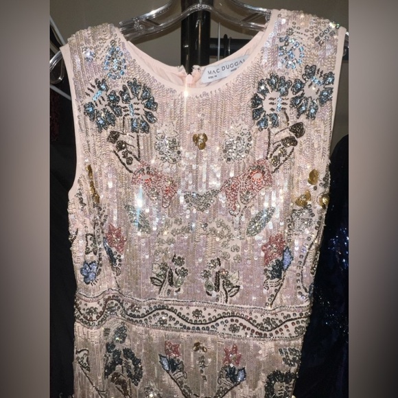 Mac Duggal 93535 NWT Evening Sequin/Beaded Floral Midi - Picture 8 of 16